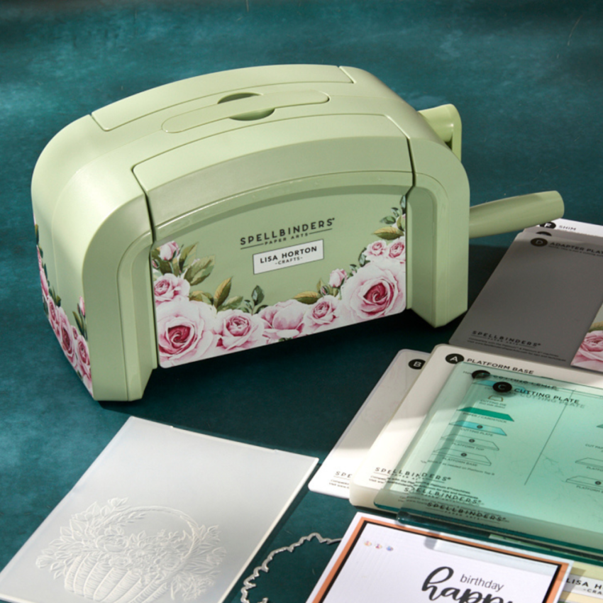 Spellbinders - Platinum SIX Die Cutting & Embossing Machine - Special Edition Sage Green by Lisa Horton Crafts