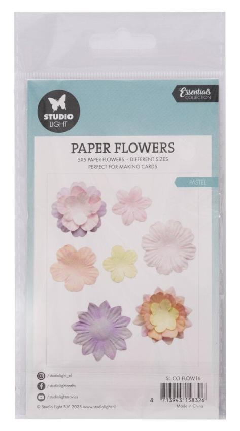 Studio Light - Papier Blumen "Pastel" Paper Flowers