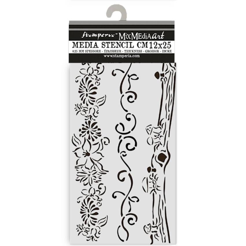 Stamperia - Schablone 12x25cm "3 Borders" Stencil