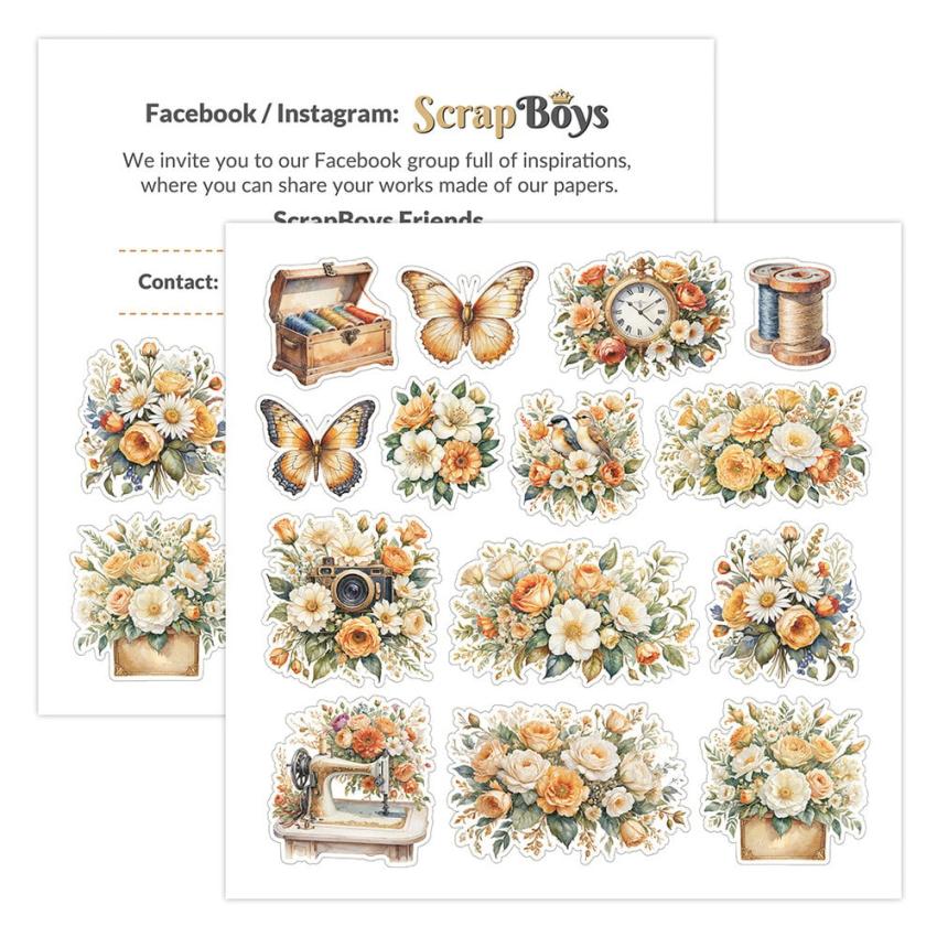 ScrapBoys - Designpapier "Paula's Attic" Paper Pack 8x8 Inch - 12 Bogen
