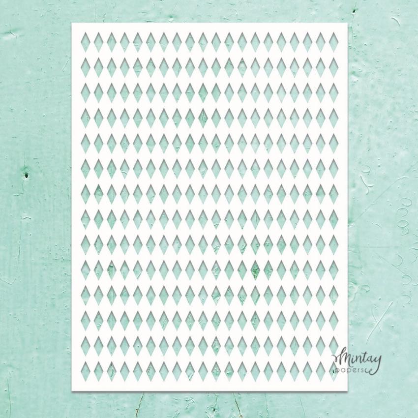 Mintay Papers - Kreativa Collection - Schablone 6x8 Inch "Rhombuses" Stencil
