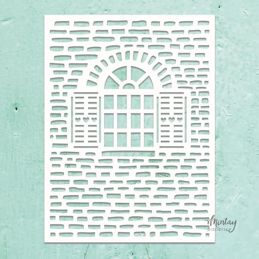 Mintay Papers - Kreativa Collection - Schablone 6x8 Inch "Window" Stencil