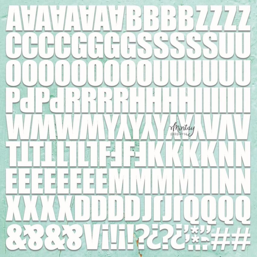 Mintay Papers - Stanzteile "Monograms 2" Chipboard - Chippies Decor 12x12 Inch