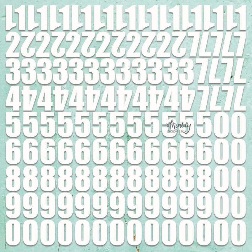 Mintay Papers - Stanzteile "Numbers 2" Chipboard - Chippies Decor 12x12 Inch