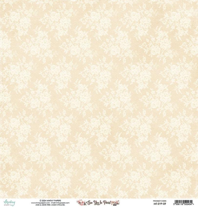 Mintay Papers - Papier Elemente "See You In Paris" Paper Elements 12x12 Inch