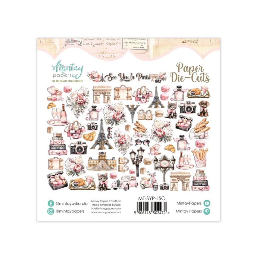 Mintay Papers - Stanzteile "See You In Paris" Die Cuts