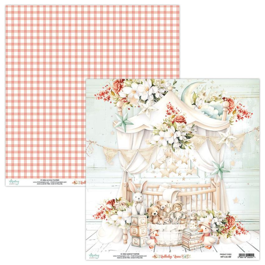Mintay Papers - Designpapier "Lullaby Lane" Scrapbooking Paper Pad 12x12 Inch - 12 Bogen