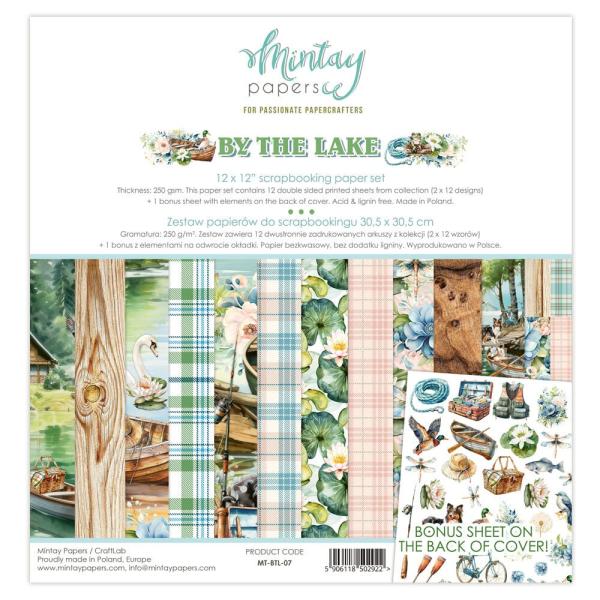Mintay Papers - Designpapier "By The Lake" Scrapbooking Paper Pad 12x12 Inch - 12 Bogen