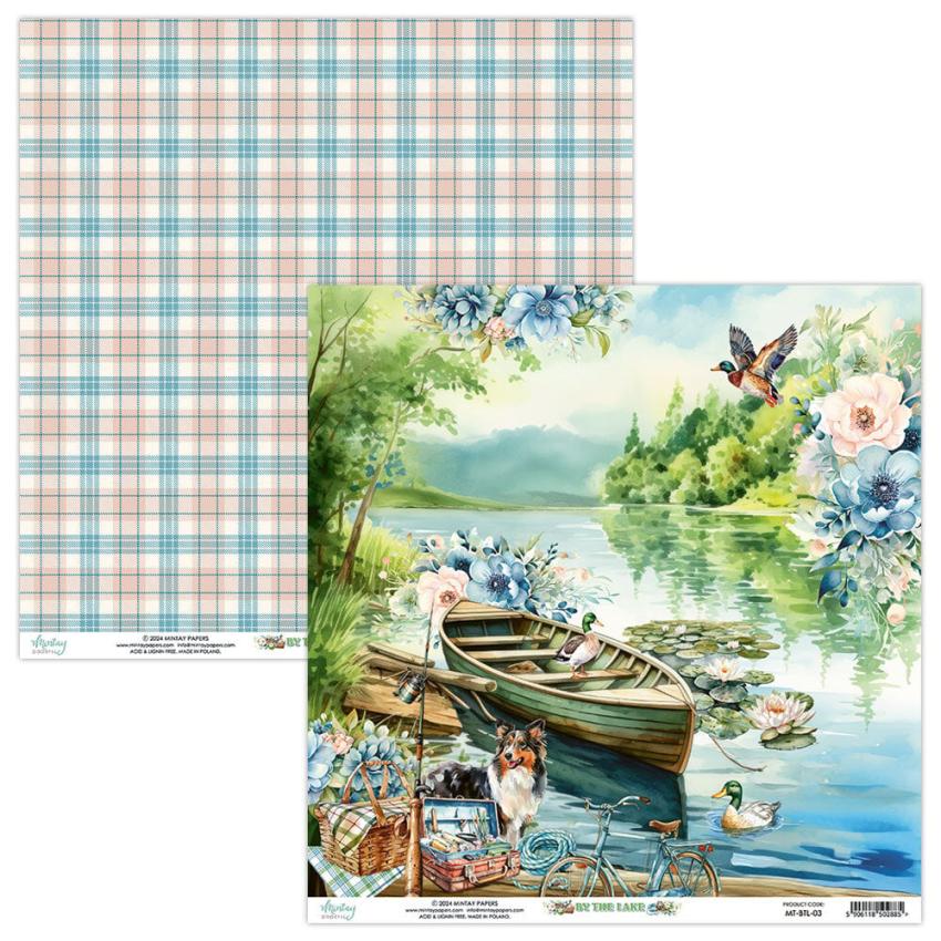 Mintay Papers - Designpapier "By The Lake" Scrapbooking Paper Pad 12x12 Inch - 12 Bogen