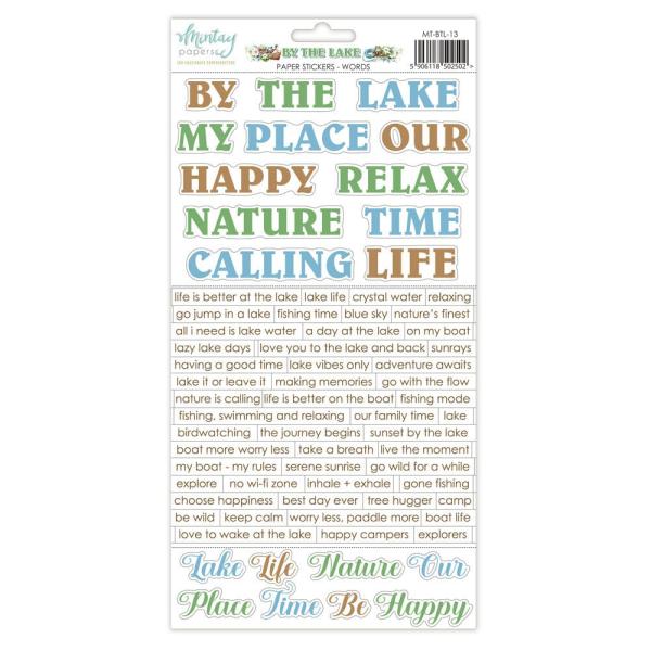 Mintay Papers - Aufkleber "By The Lake" Paper Sticker Words 6x12 Inch