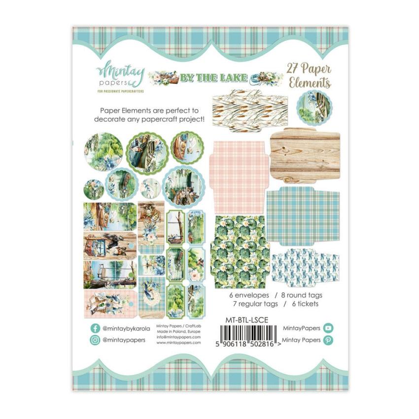 Mintay Papers - Papier Elemente - Stanzteile "By The Lake" Paper Elements 6x8 Inch