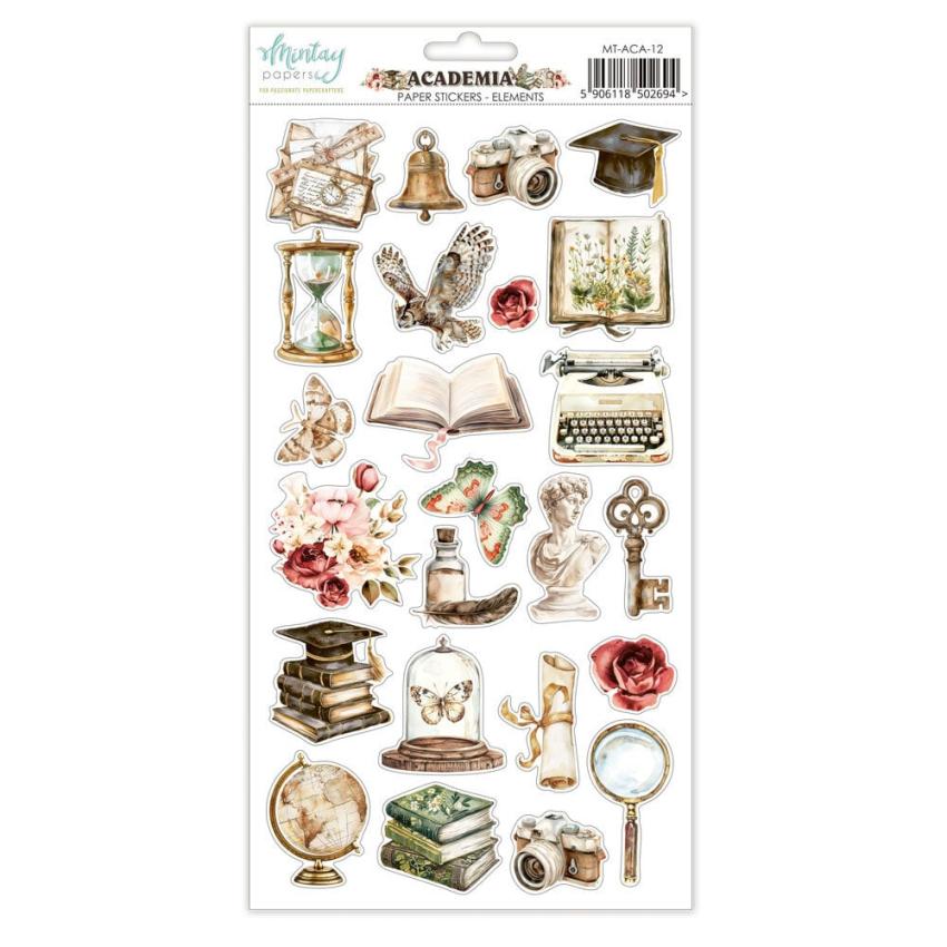 Mintay Papers - Aufkleber "Academia" Paper Sticker Elements 6x12 Inch