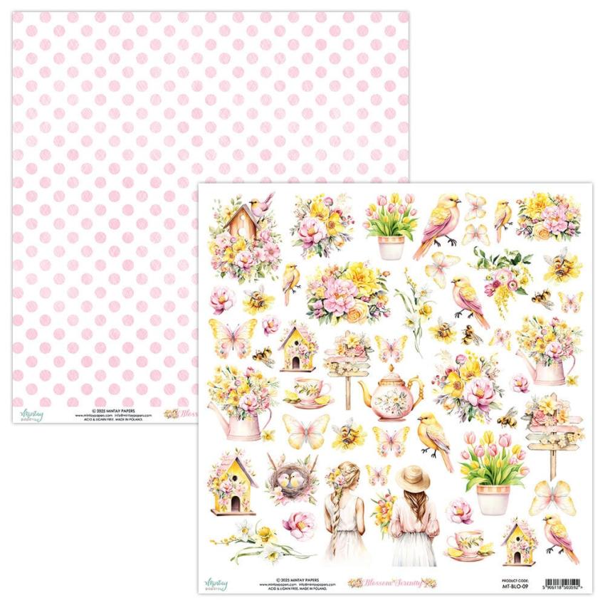Mintay Papers - Papier Elemente "Blossom Serenity" Paper Elements 12x12 Inch