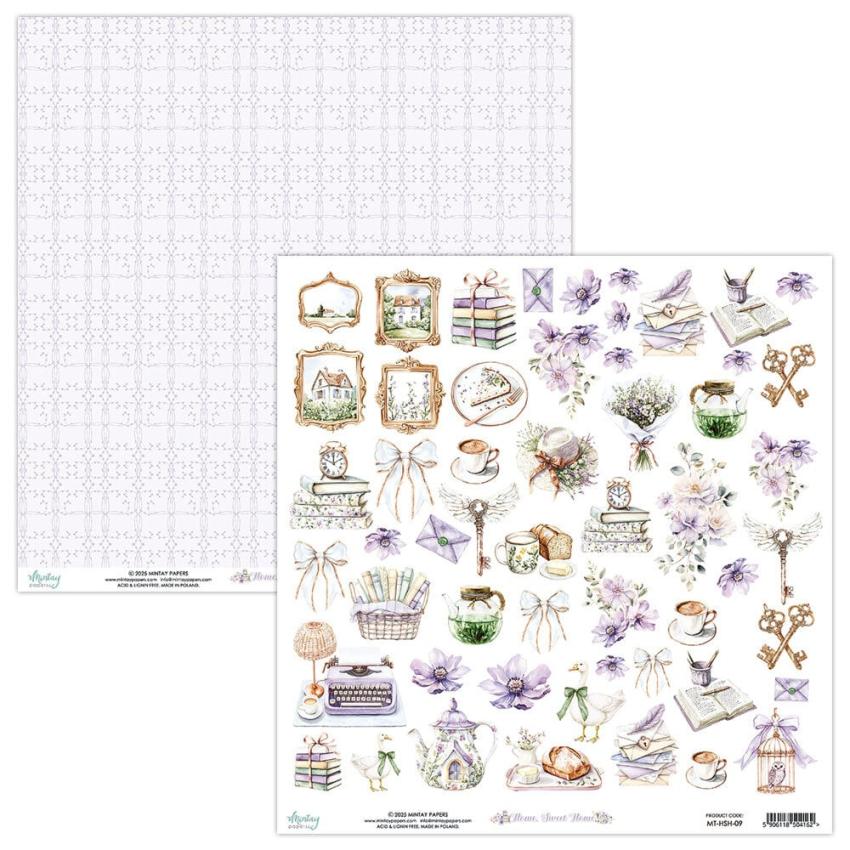Mintay Papers - Papier Elemente "Home, Sweet Home" Paper Elements 12x12 Inch
