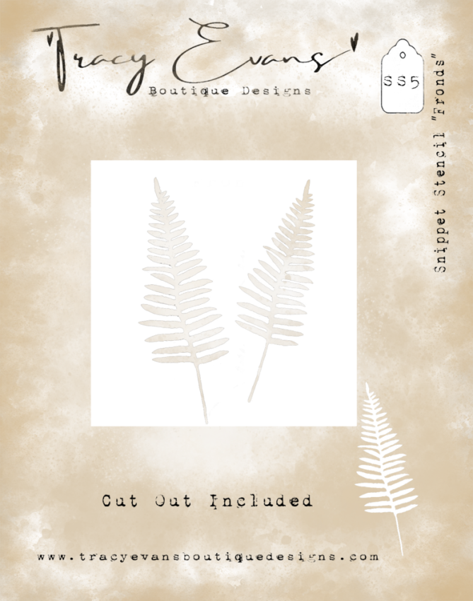 Tracy Evans - Schablone 4x4 Inch "Fronds" Stencil 