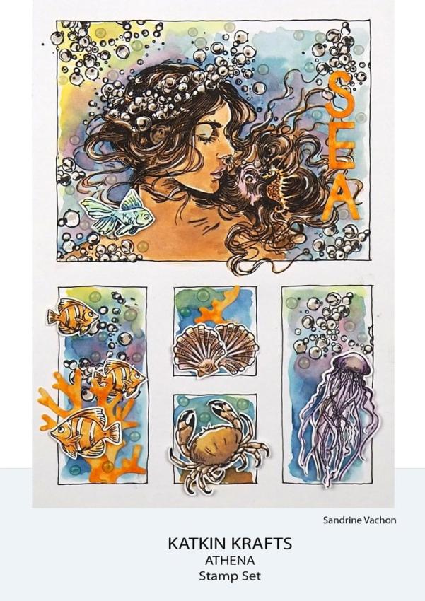 Katkin Krafts - Stempelset "Athena" Clear Stamps