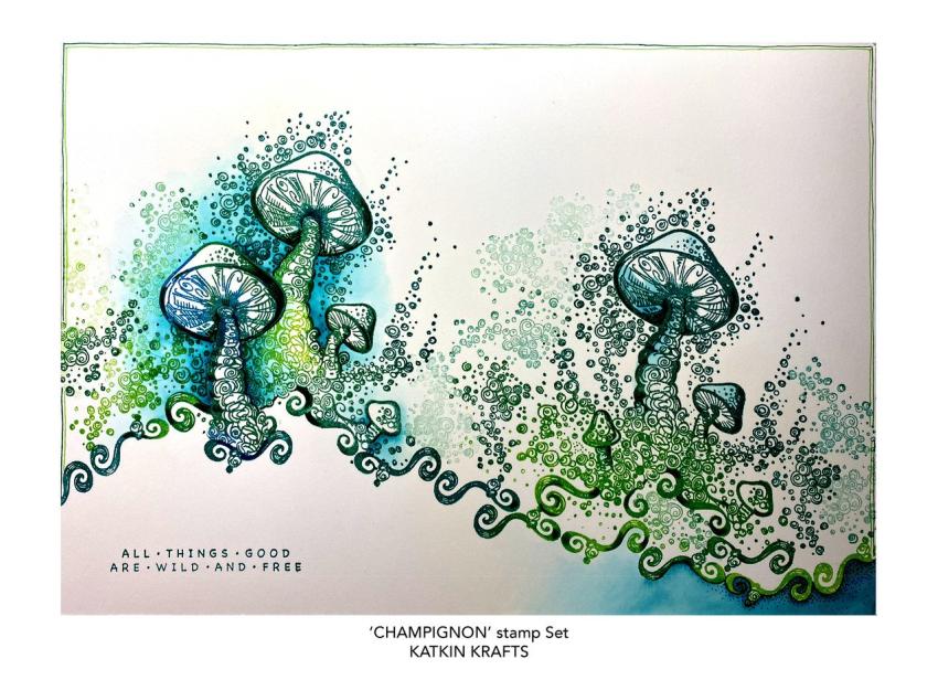 Katkin Krafts - Stempelset "Champignon" Clear Stamps