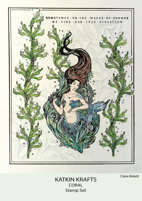 Katkin Krafts - Stempelset "Coral" Clear Stamps