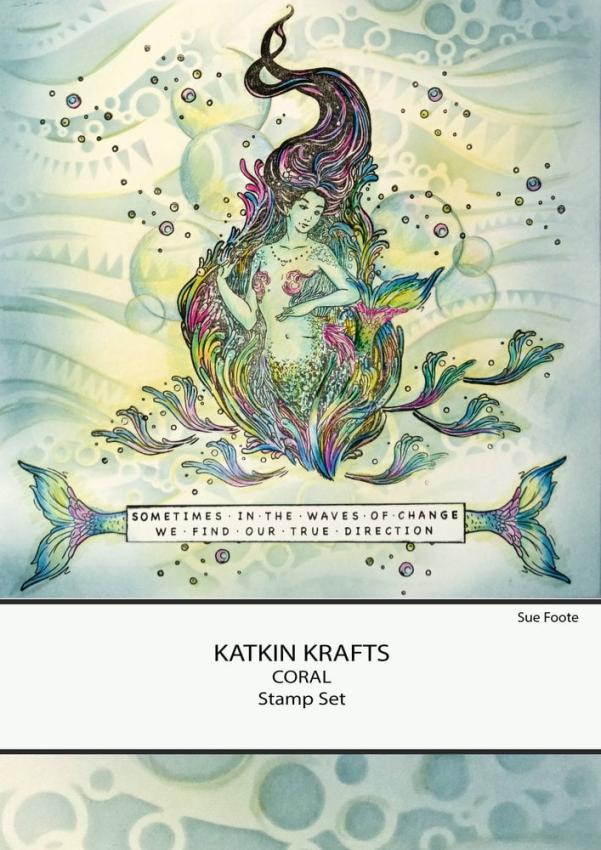Katkin Krafts - Stempelset "Coral" Clear Stamps