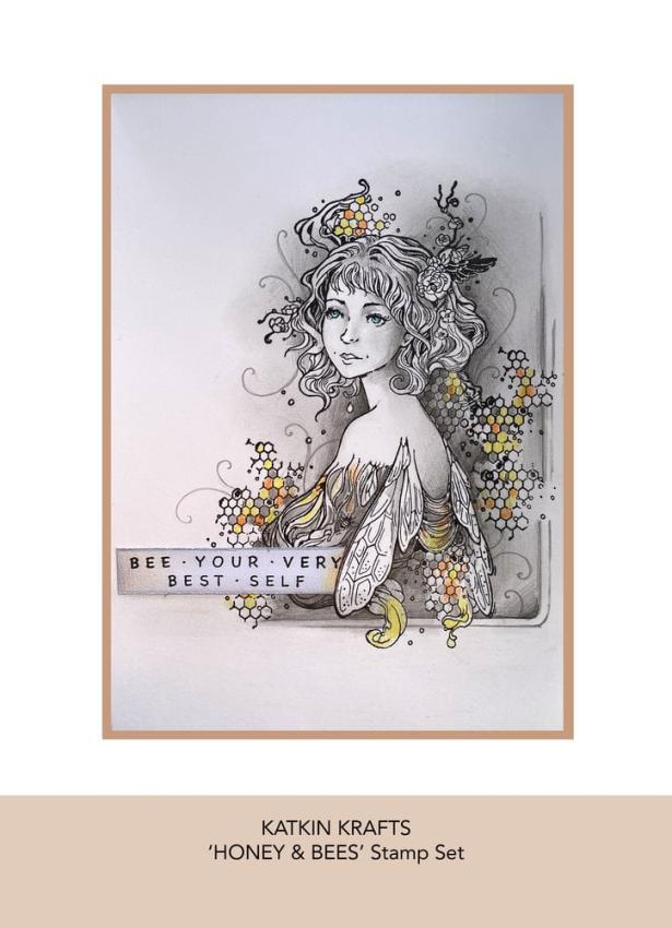 Katkin Krafts - Stempelset "Honey & Bees" Clear Stamps