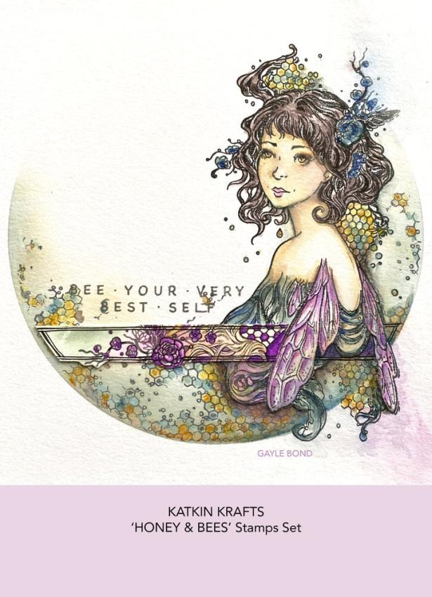 Katkin Krafts - Stempelset "Honey & Bees" Clear Stamps