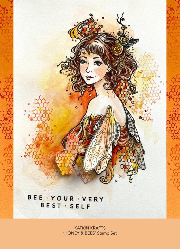 Katkin Krafts - Stempelset "Honey & Bees" Clear Stamps