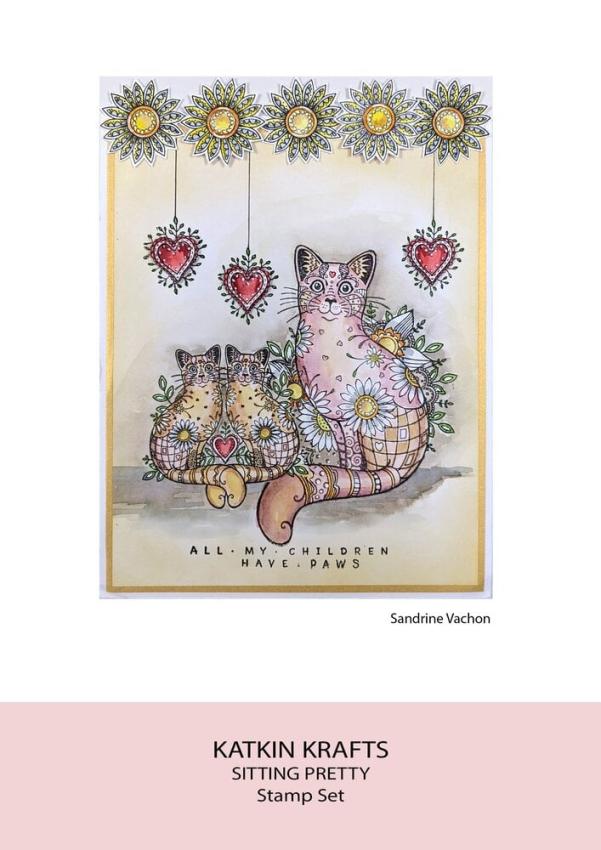 Katkin Krafts - Stempelset "Sitting Pretty" Clear Stamps