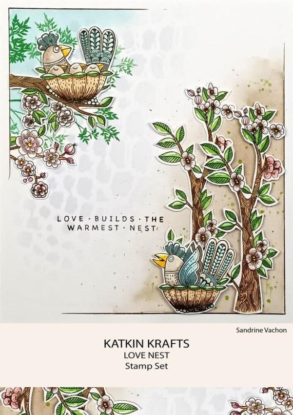 Katkin Krafts - Stempelset "Love Nest" Clear Stamps