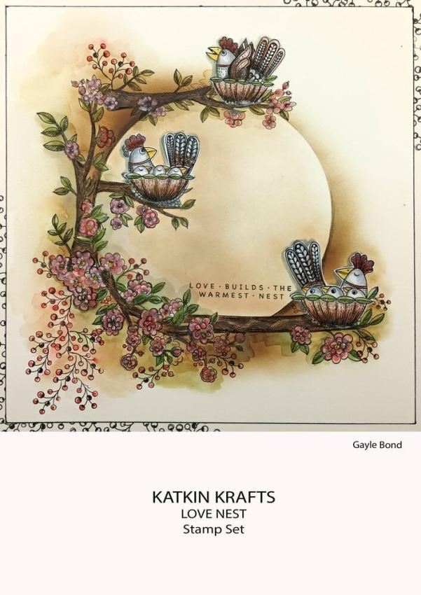 Katkin Krafts - Stempelset "Love Nest" Clear Stamps