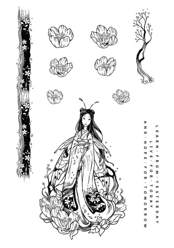 Katkin Krafts - Stempelset "Cherry Blossom" Clear Stamps