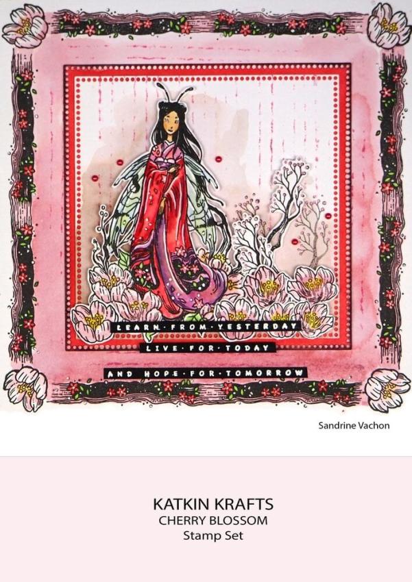 Katkin Krafts - Stempelset "Cherry Blossom" Clear Stamps