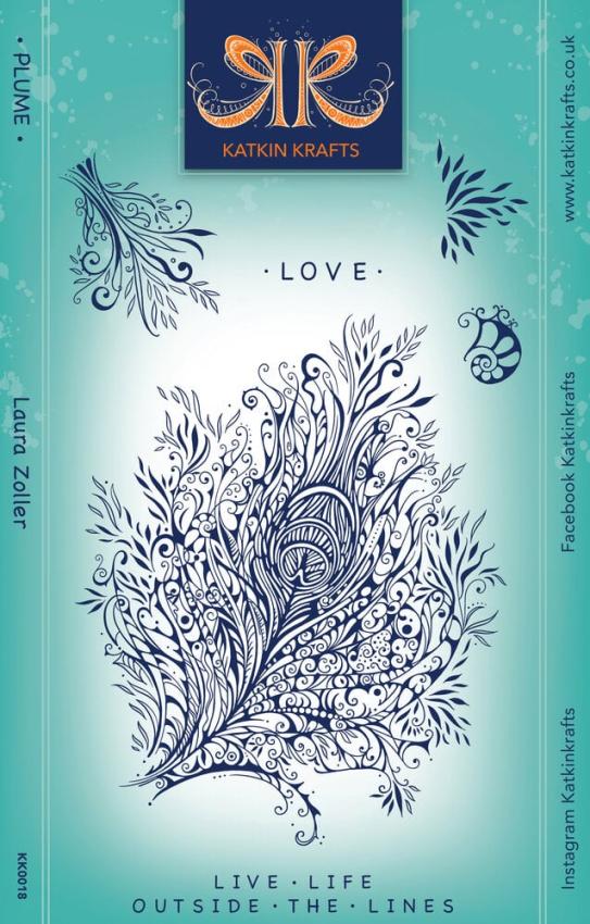 Katkin Krafts - Stempelset "Plume" Clear Stamps