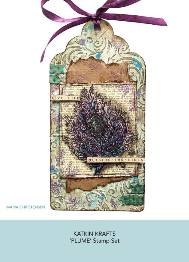Katkin Krafts - Stempelset "Plume" Clear Stamps