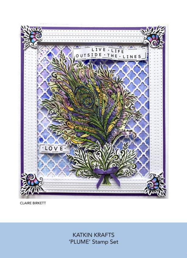 Katkin Krafts - Stempelset "Plume" Clear Stamps