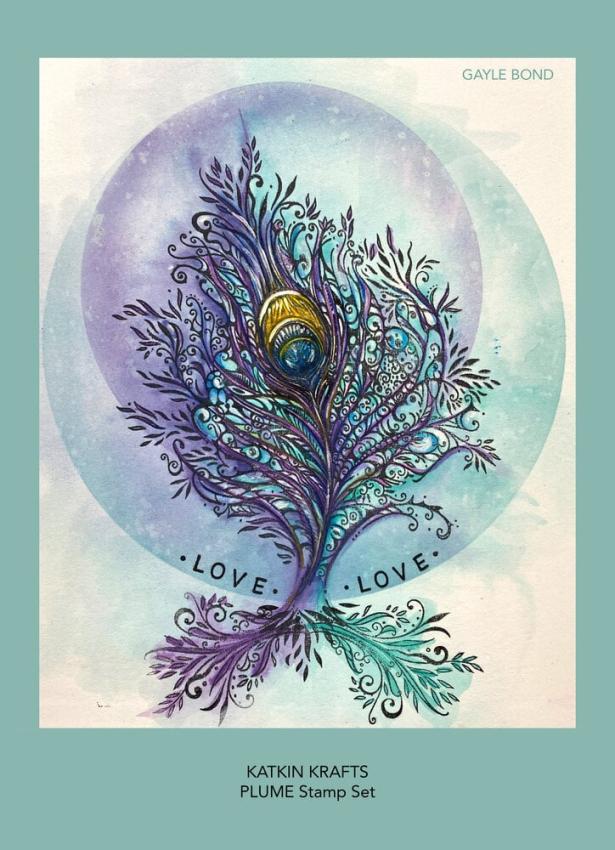 Katkin Krafts - Stempelset "Plume" Clear Stamps