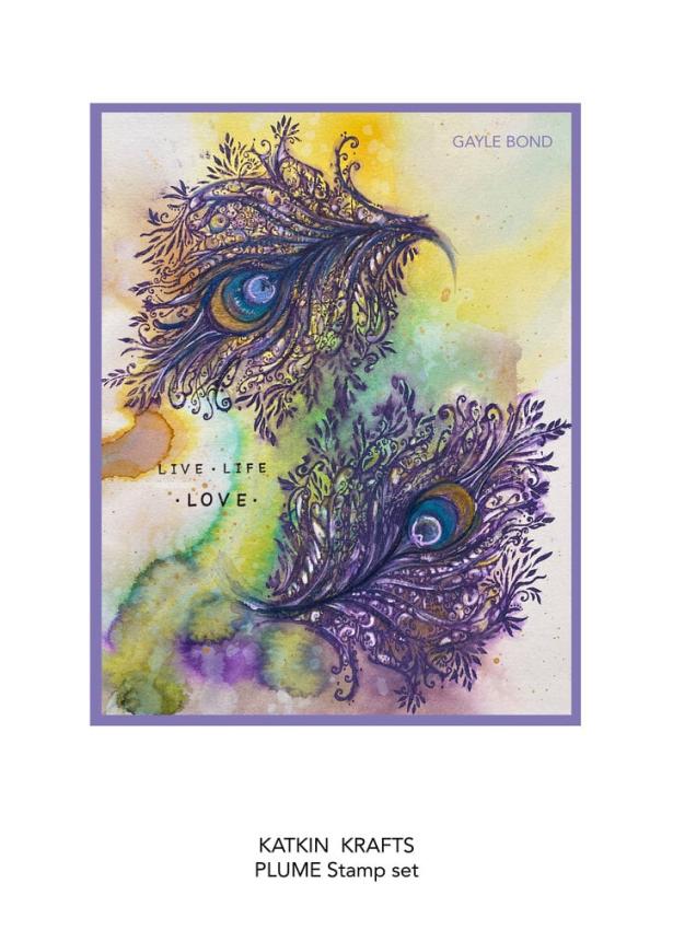 Katkin Krafts - Stempelset "Plume" Clear Stamps