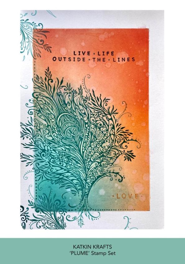 Katkin Krafts - Stempelset "Plume" Clear Stamps