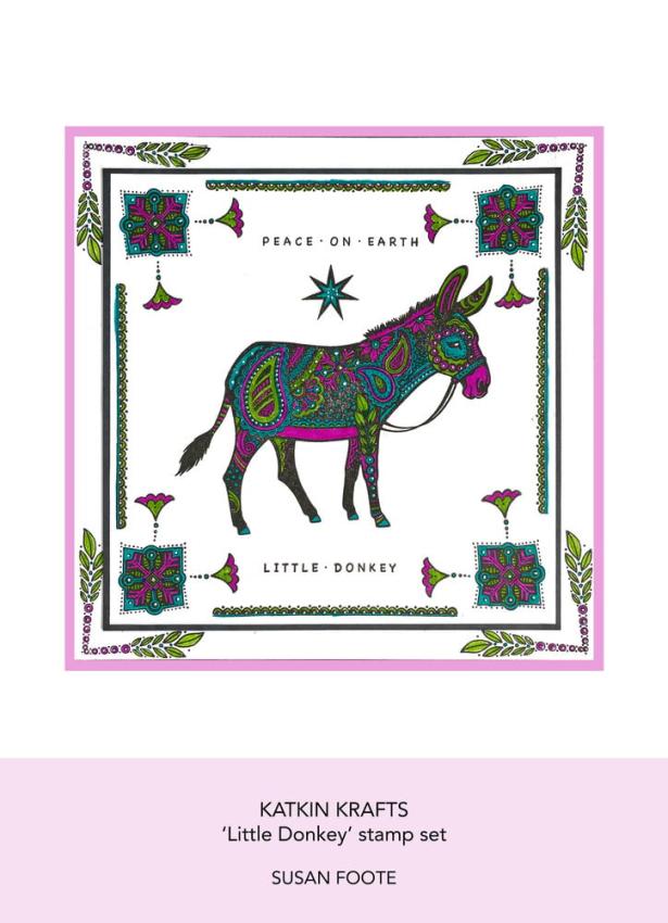 Katkin Krafts - Stempelset "Little Donkey" Clear Stamps