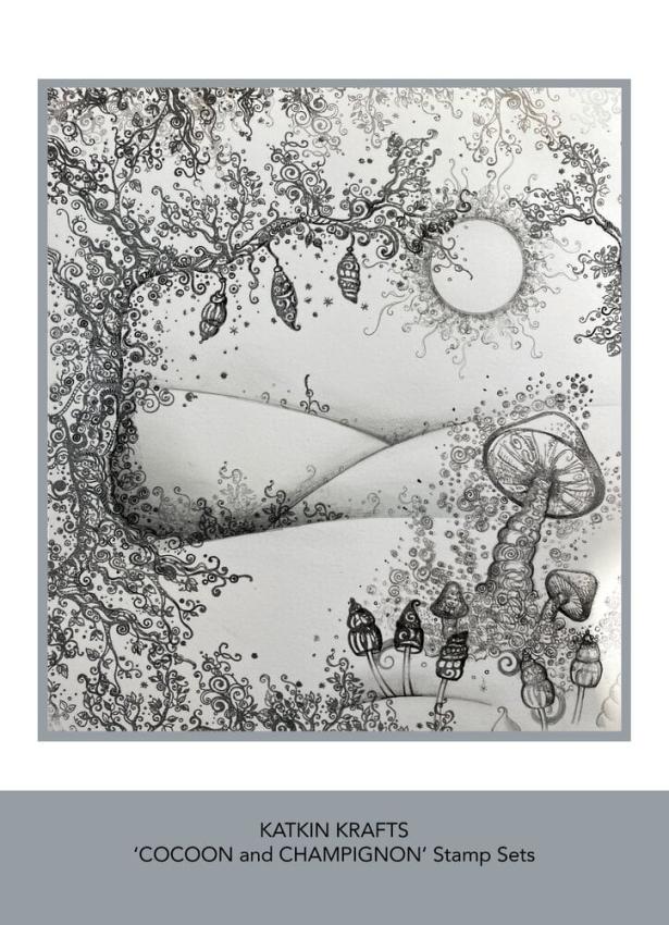 Katkin Krafts - Stempelset "Cocoon" Clear Stamps
