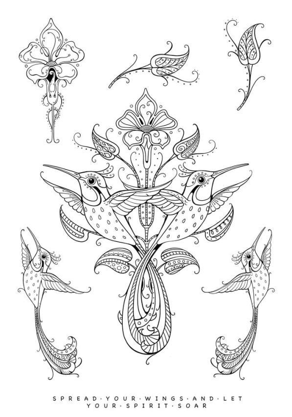 Katkin Krafts - Stempelset "Hummingbird" Clear Stamps