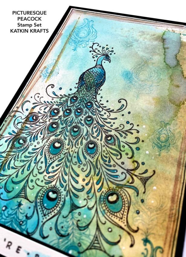 Katkin Krafts - Stempelset "Picturesque Peacock" Clear Stamps