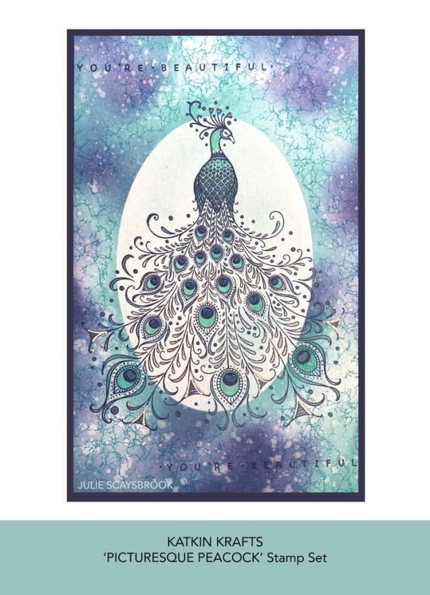 Katkin Krafts - Stempelset "Picturesque Peacock" Clear Stamps