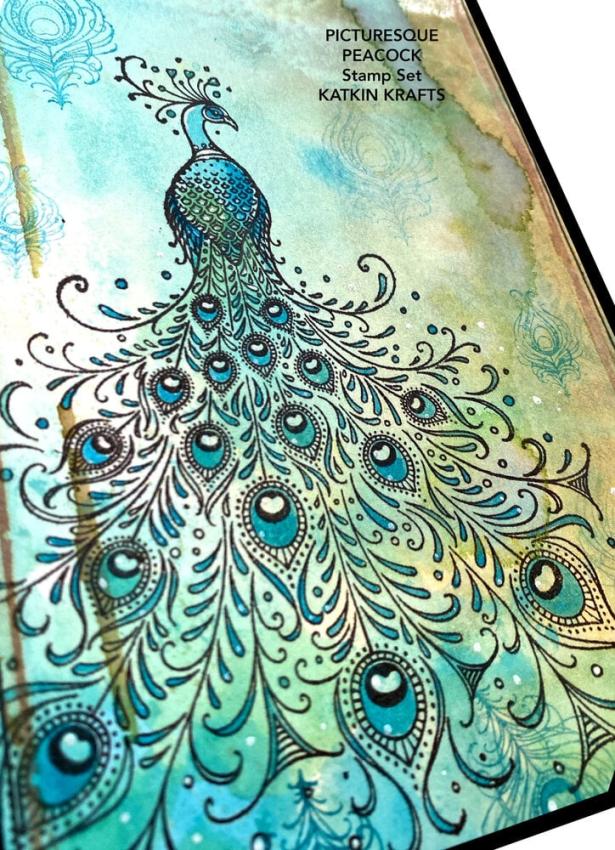 Katkin Krafts - Stempelset "Picturesque Peacock" Clear Stamps