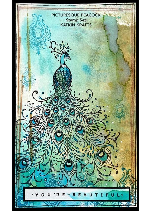 Katkin Krafts - Stempelset "Picturesque Peacock" Clear Stamps