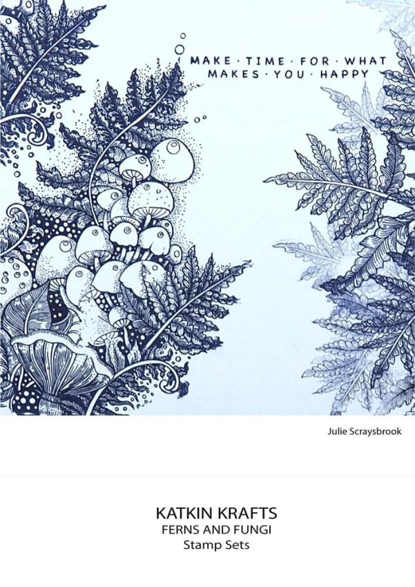 Katkin Krafts - Stempelset "Ferns and Fungi" Clear Stamps