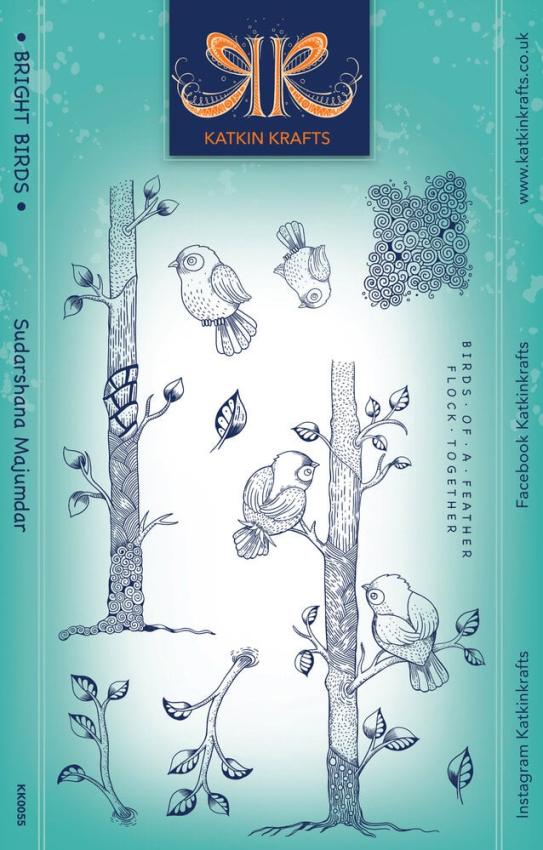 Katkin Krafts - Stempelset "Bright Birds" Clear Stamps