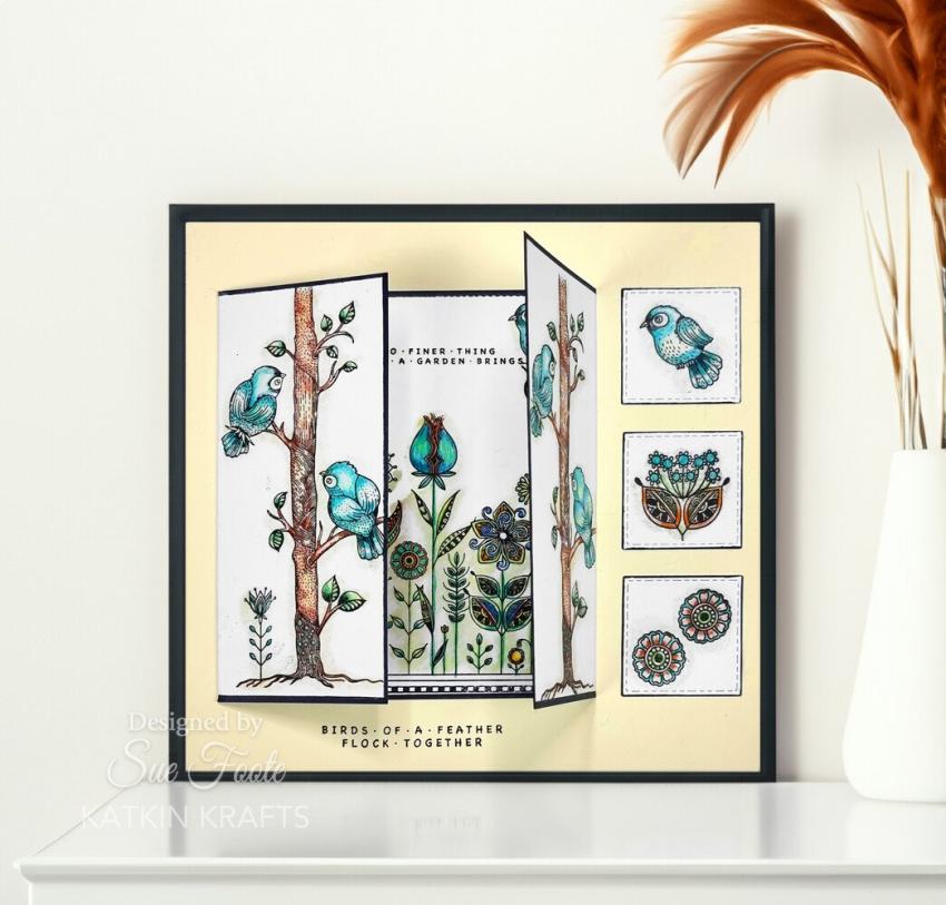 Katkin Krafts - Stempelset "Bright Birds" Clear Stamps
