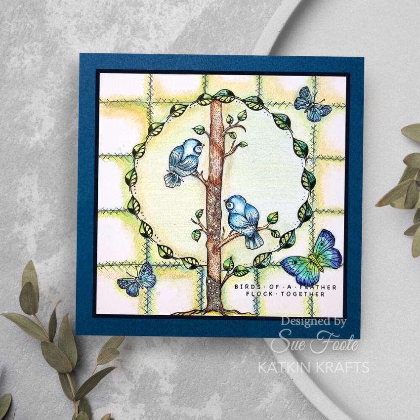 Katkin Krafts - Stempelset "Bright Birds" Clear Stamps
