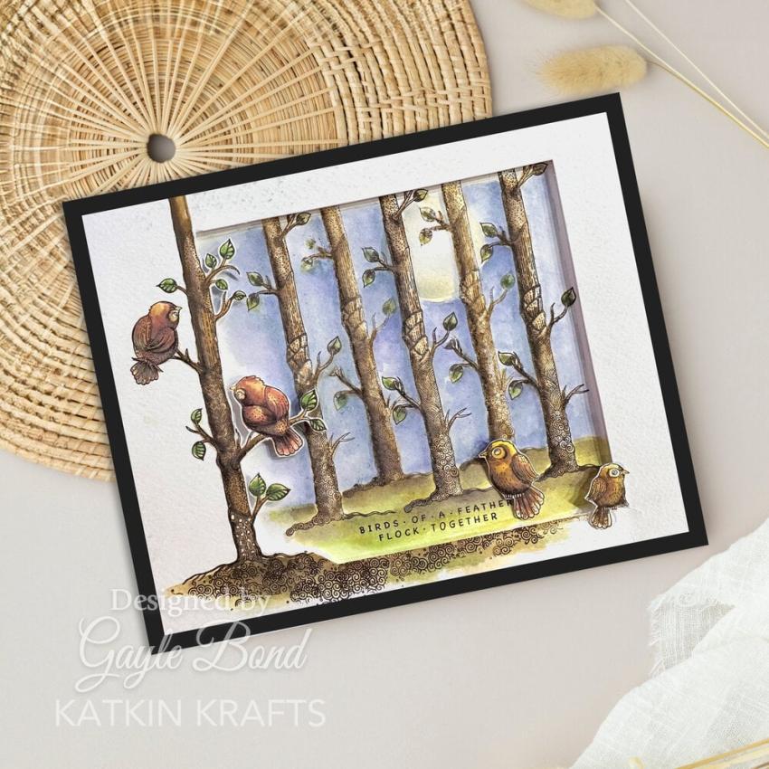 Katkin Krafts - Stempelset "Bright Birds" Clear Stamps