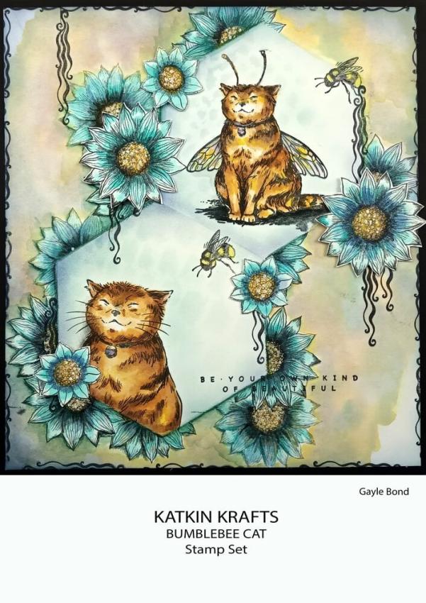 Katkin Krafts - Stempelset "Bumblebee Cat" Clear Stamps